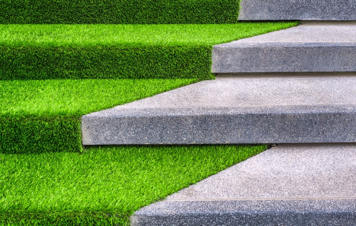 Paver and artificial turf installation in Huntsville backyard